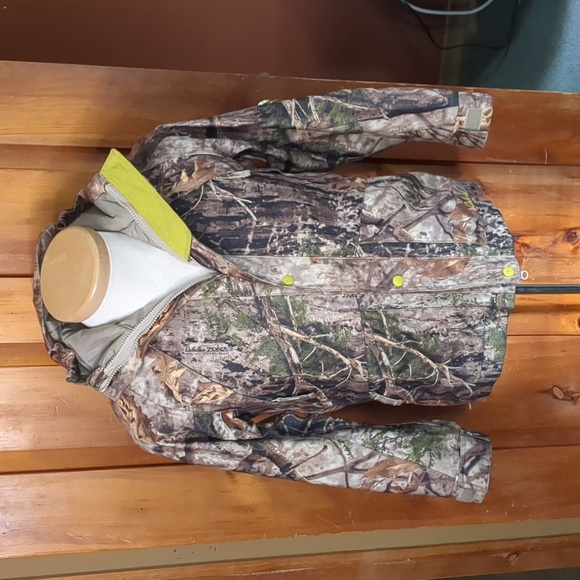 CABELA'S* dry fit camo jacket lined 6pckt zip/snap front dbl placket visor hood - Picture 1 of 16